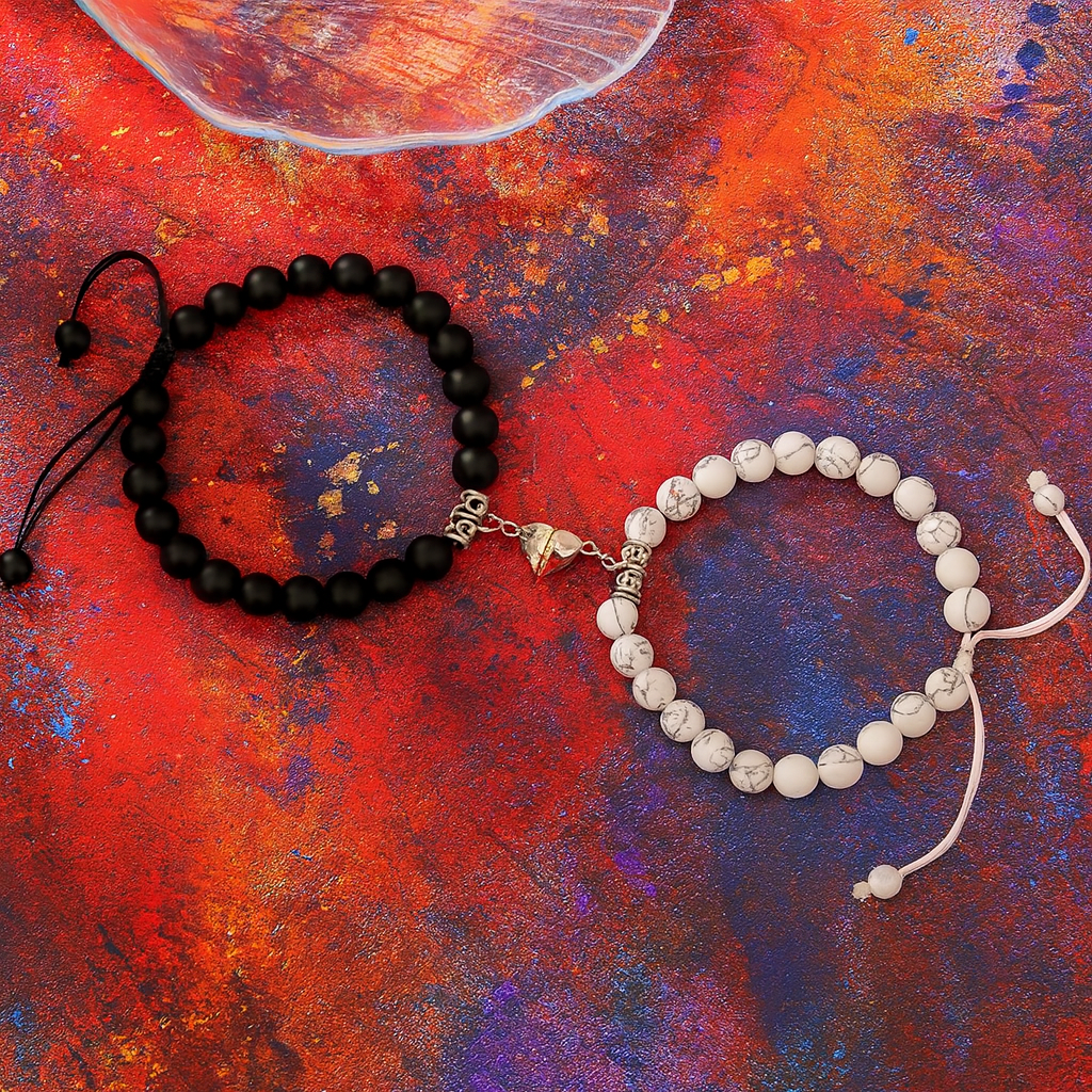 Matching Couples Magnetic Heart Bracelet
