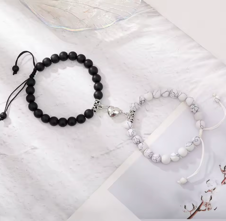 Matching Couples Magnetic Heart Bracelet