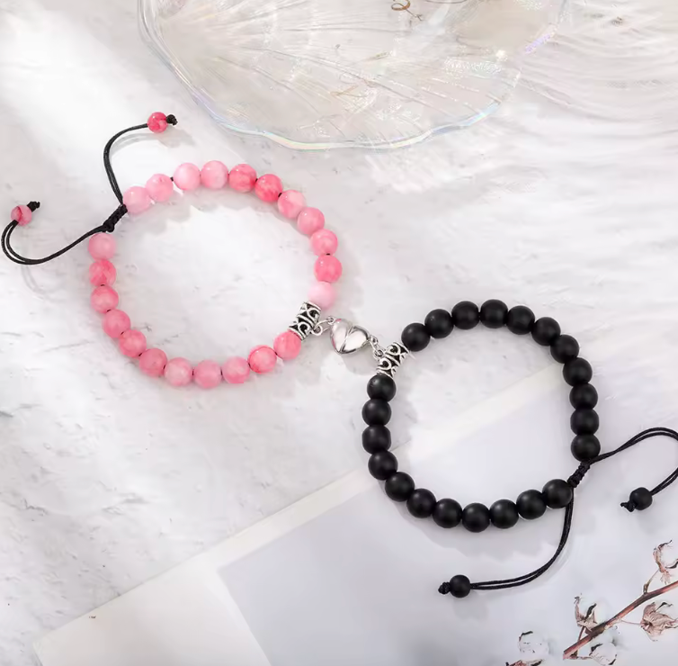 Matching Couples Magnetic Heart Bracelet
