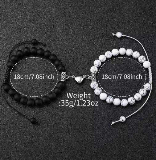 Couple Matching Watch & Bracelet Set (4 Items Total)