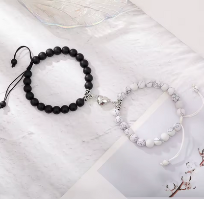 Matching Couples Magnetic Heart Bracelet